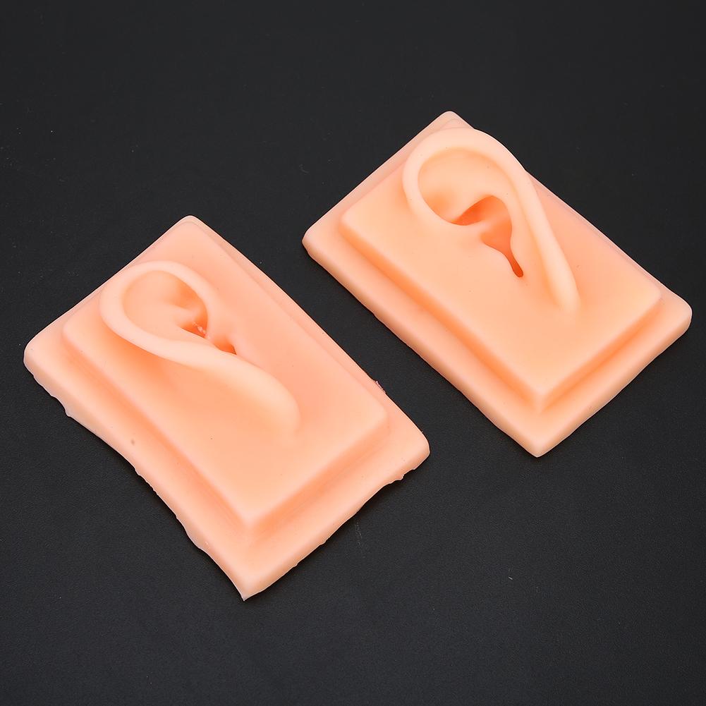 Silicone Ear Model Acupuncture Practice Human Soft Teaching Left Right Ear Model