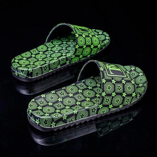 Couple Slippers Fashion Casual Printing One-word Wear-resistant Slippers