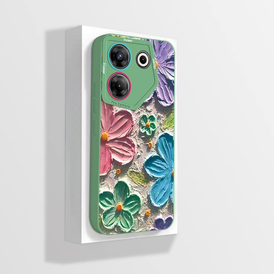 For Tecno Camon 20 4G 20 Pro 4G 5G Case Artistic Painting Pattern Soft Silicone Cover Protective Coque For Camon20 20Pro Funda