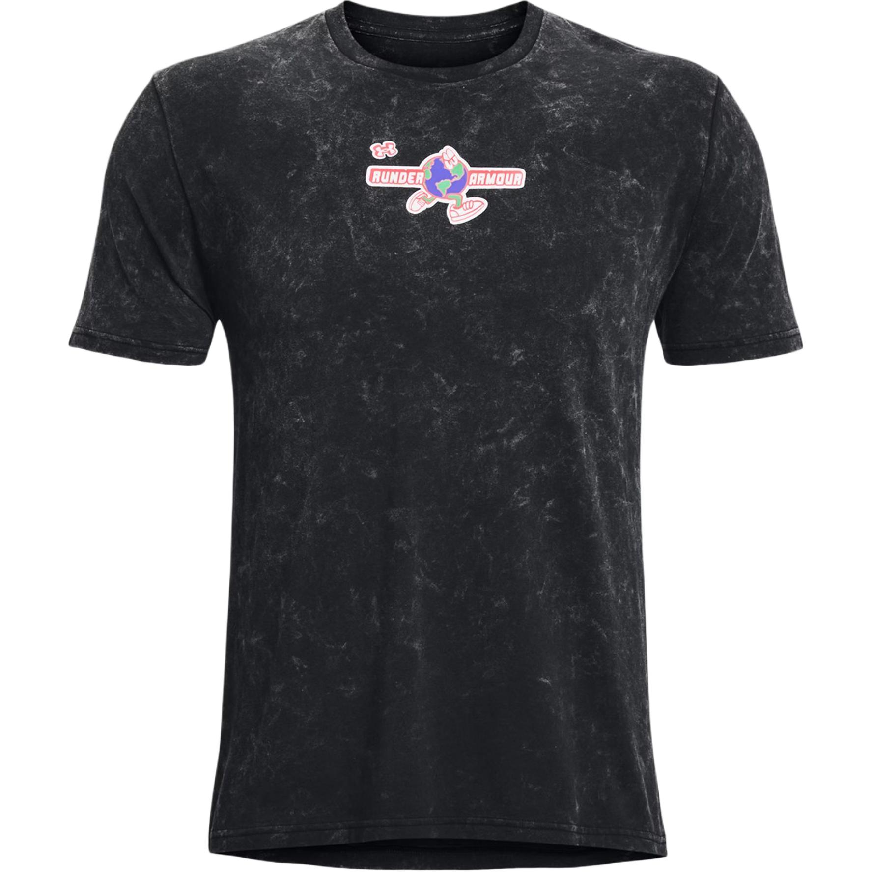 

Under Armour Футболка с коротким рукавом и мультяшным принтом, повседневная, с круглым вырезом, мужская, черная 1374009-001 XL