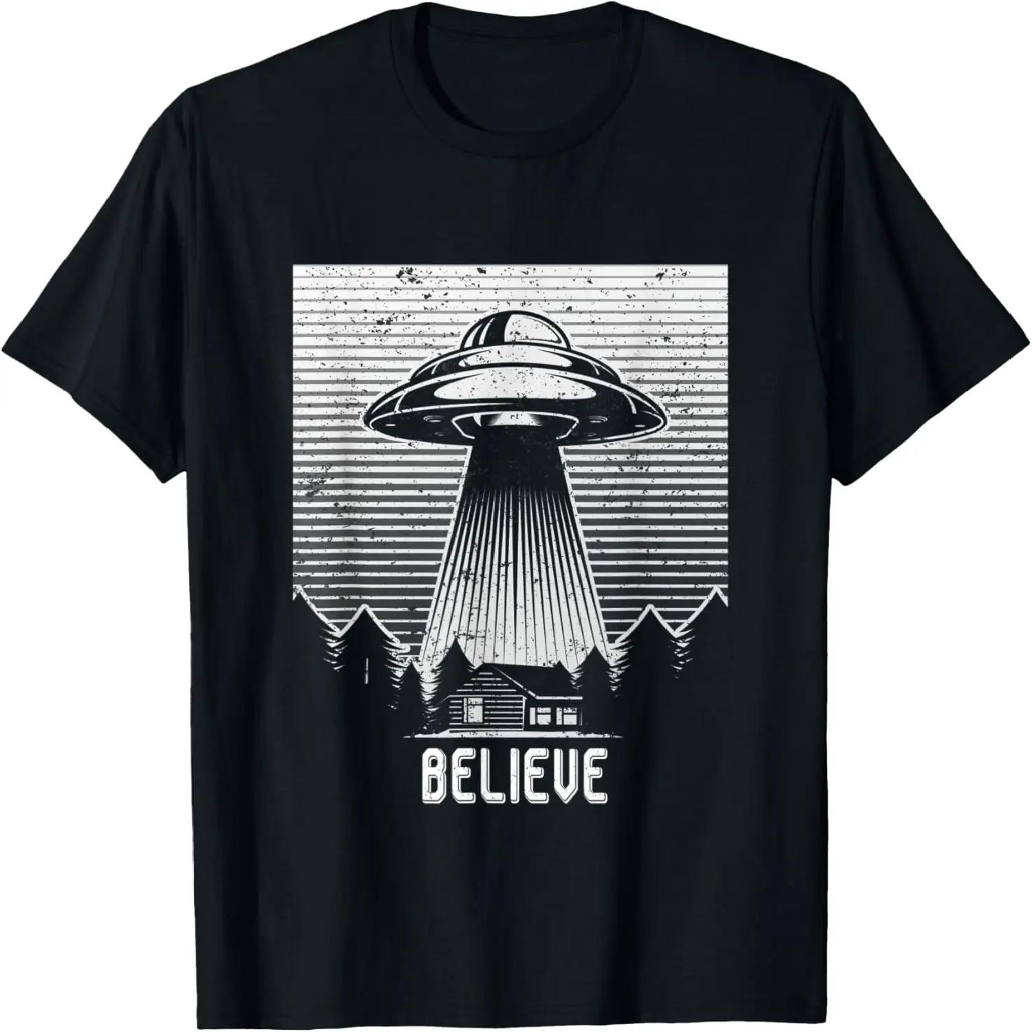 

Alien UFO Believe Retro Vintage Space Aliens Shirt Funny T-Shirt XXXXXL