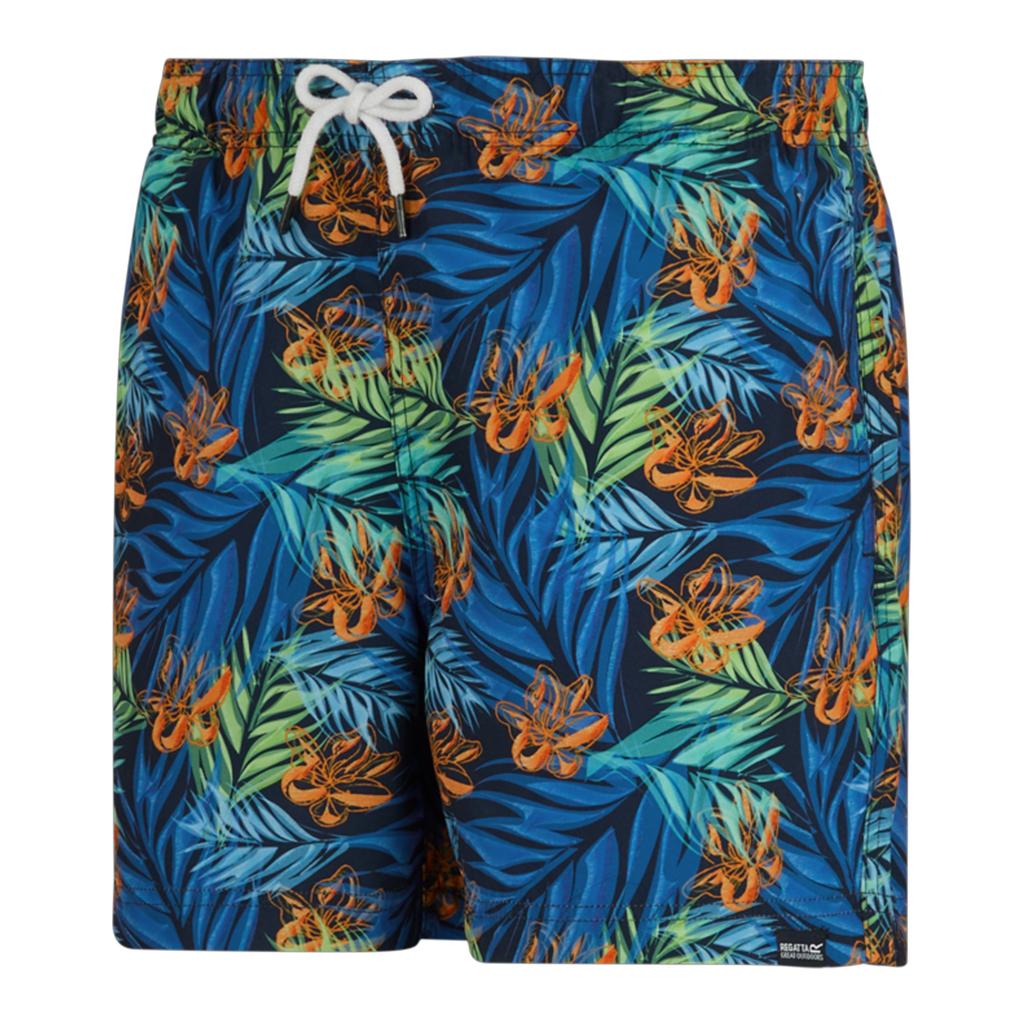 Regatta Mens Loras Tropical Leaves Swim Shorts