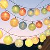 20LED Cotton Balls String Lights Garland Fairy Street Lights Christmas Decorations for Home Outdoor Wedding Garden Patio Lights