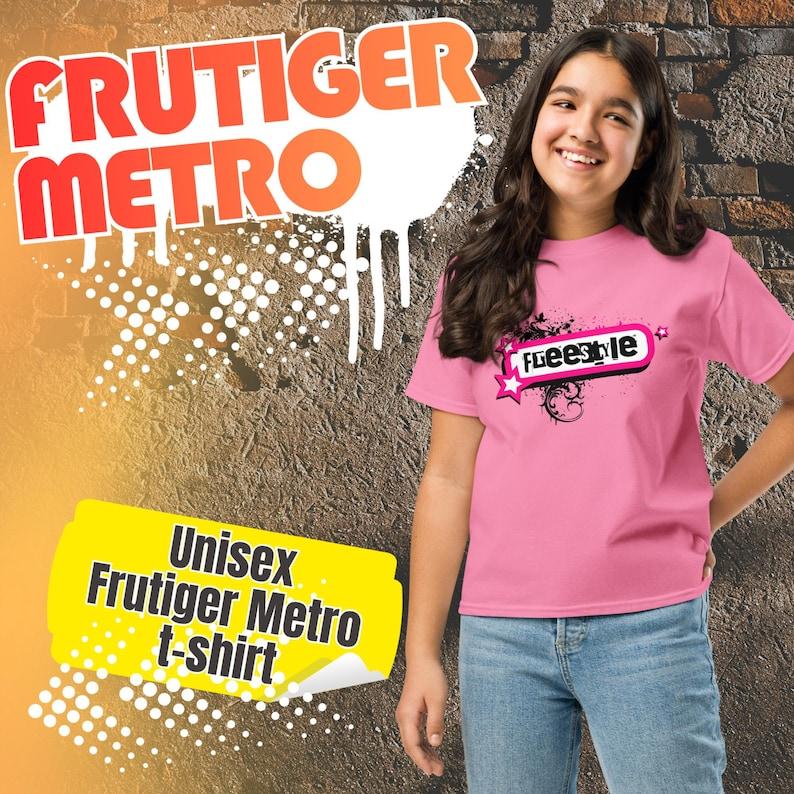 Classic children s t-shirt - Pink and black graffiti FREESTYLE 120