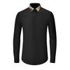 Men's High-End Silver Thread Embroidered Sequin Long-Sleeve Shirt
