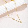 Starry Gold-Plated Sequined Clavicle Necklace: Elegant Titanium Steel Women's Accessory.