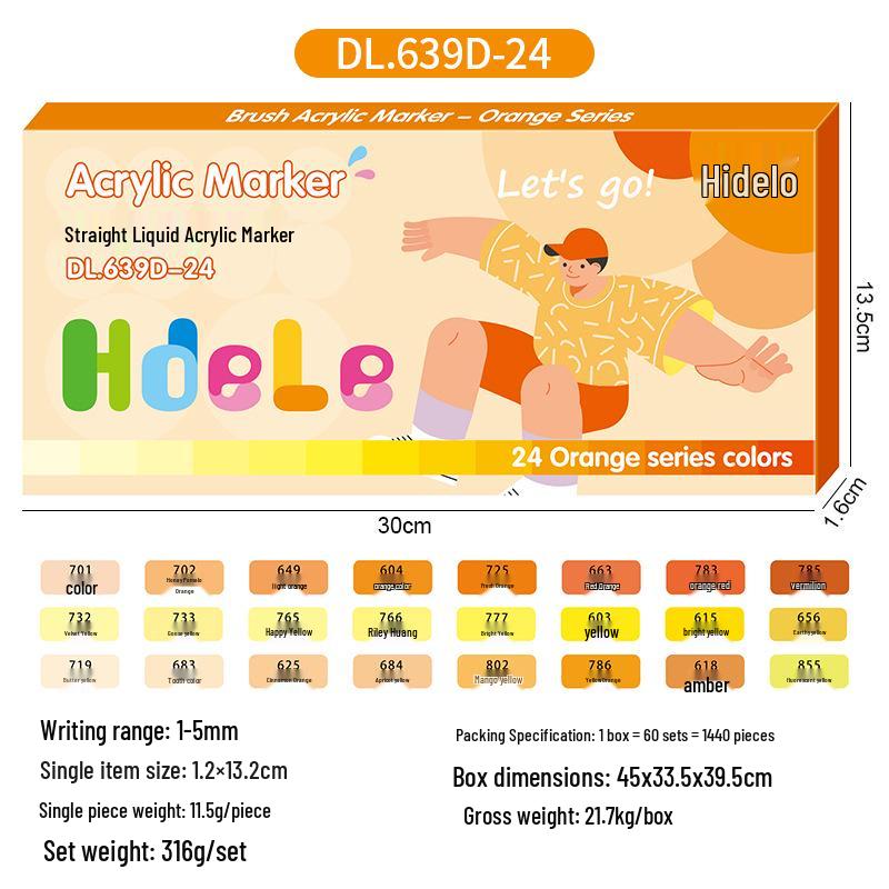 Huideluo Soft-tip Marker Set: Liquid Ink Acrylic Art and Journal Drawing Pens for Students