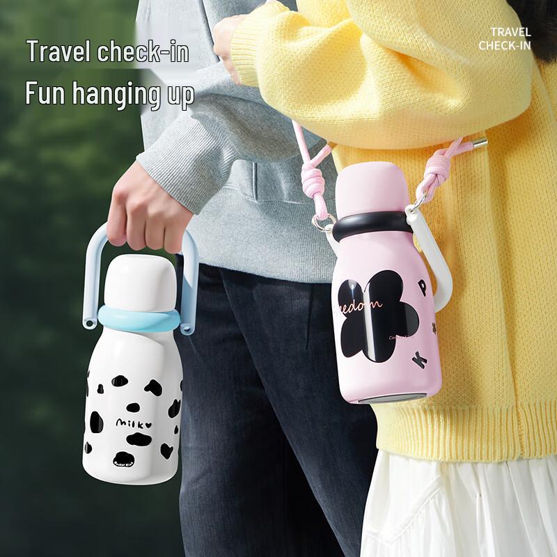 COOKER KING 316 Stainless Steel Kids' Insulated Water Bottle with Strap, 650ml