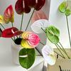 3D Printed Anthurium Artificial Flower Set Flamingo Palm Leaves Wedding Decor Floral Arrangements Reusable Home Decor