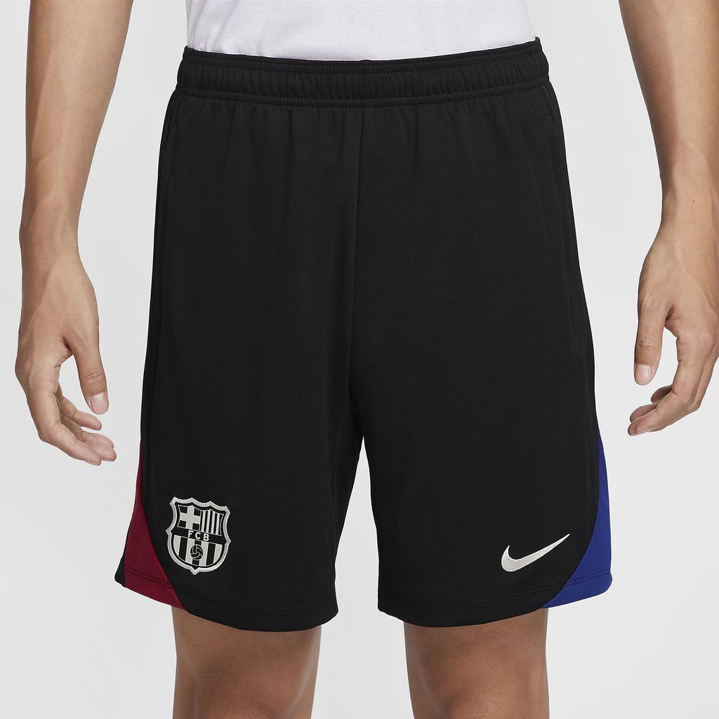 Nike FC. Pantaloni da Calcio Barcelona Strike Fitted Color Block Pizzo Vita Media Uomo pantaloni Black FN9389-010