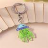 Creative Acrylic UFO Keychain Modern Key Ring Accessory Perfect Gift For Sci Fi Fans And Space Enthusiasts