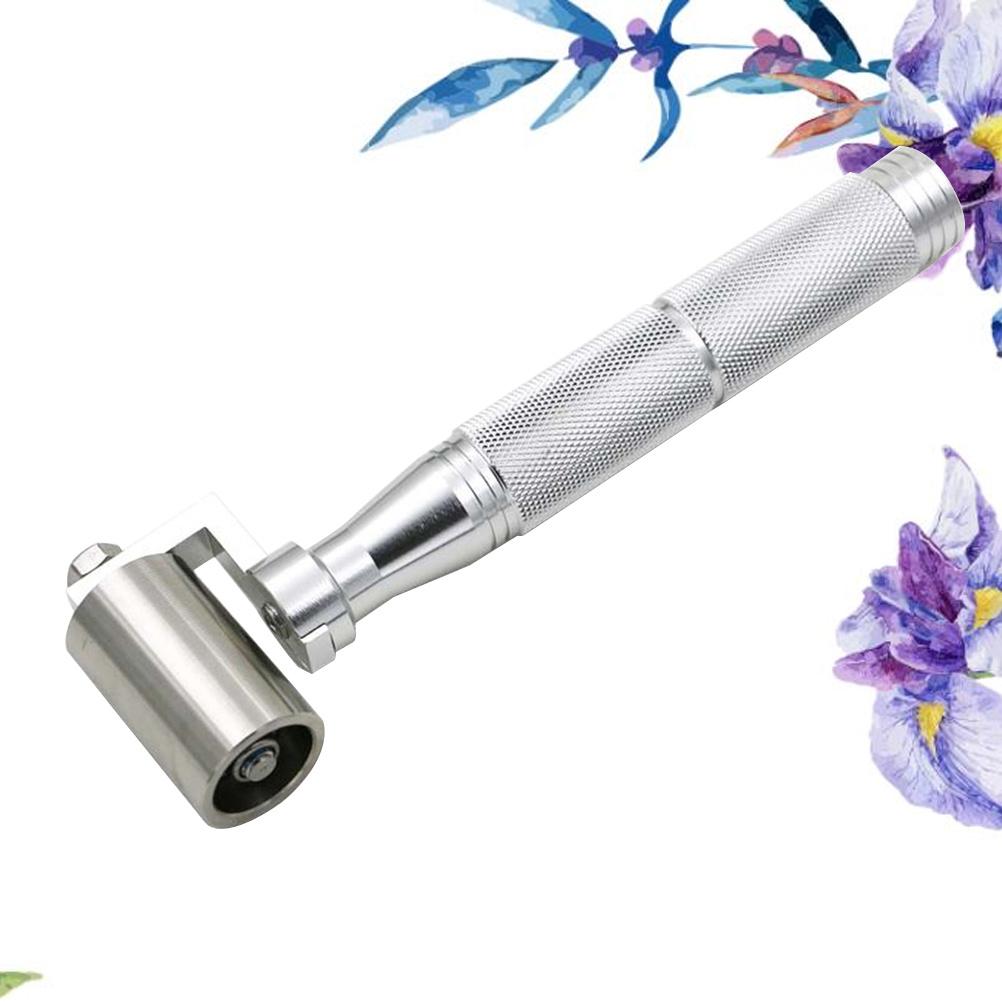 40Mm Silver Wallpaper Seaming Roller Stainless Steel Construction Tool for Fitting Roller Wall Paper DIY and Professional Use