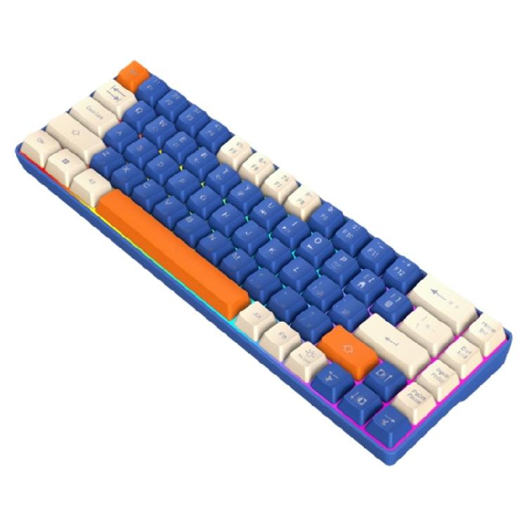 Compactly Mechanical Keyboard 68Keys Wire Keyboard with LED Backlighting and Durability Build Quality High Performances