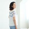 Shiz Madam Long Sleeve Tee Cotton Linen Punching Wave T57546