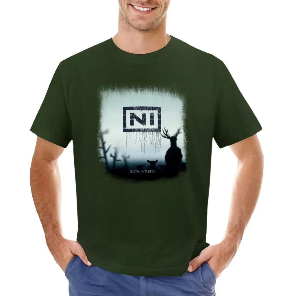 Plus Size T Shirts Unisexs Funny NI Knights with Antlers Album Cover Parodymusic Lovers Humor TShirt Clothing Oversized Graphic