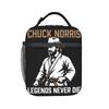 Insulated Lunch Bag RIP Chuck Norris Never Dies  Merch  Lunch Container Y2K Cooler Thermal Lunch Box For School