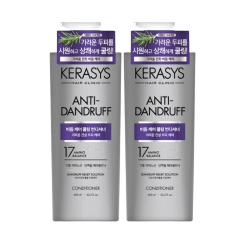 Kerasys Cooling Protein Conditioner 600ml | Dandruff & Itchy Scalp Care with Tea Tree & Menthol