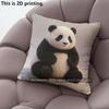 Cute Panda Print Square Throw Pillow Cases Pattern Cushion Cover Suitable For Sofa Bedroom Car Pillow Cover