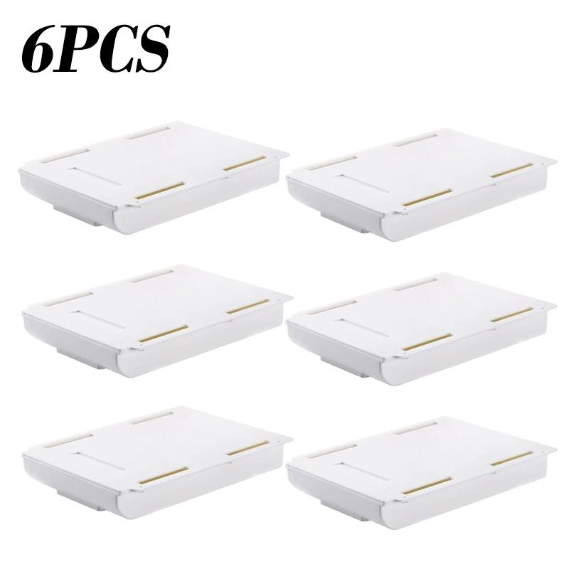 Self Stick Pencil Tray Under Desk Drawer Storage Box Hidden Stationery Organizer Stand For Pens Office Home Storage Organizer