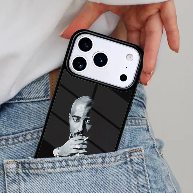 2pac Tupac Crown 2 Pac Phone Case for iPhone 16e 15 14 13 12 17 Pro Max Plus Air 17pro Cover Coque
