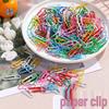 Colorful Plastic-Coated Paper Clips - Nickel-Plated Student Supplies, Bent Clips for Documents and Bookmarks