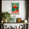 Vintage Fruit Juice Metal Tin Sign Mojito Aperol Spritz Posters and Sangria Drink Negroni Plaque for Club Bar Shop Home Decor