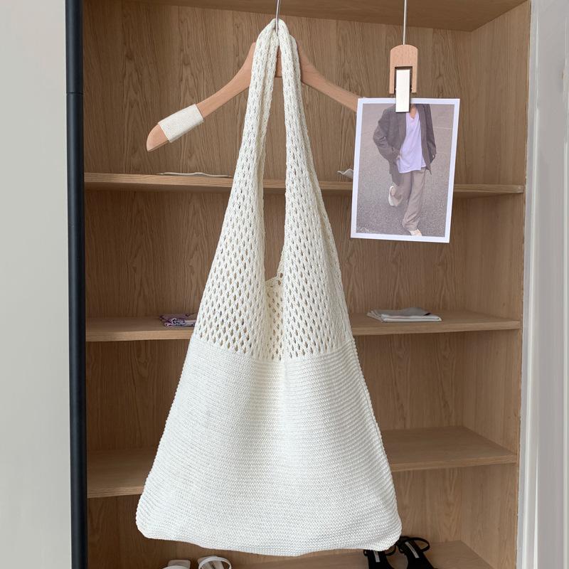 Sacs à main tricotés de créateur Totes grande capacité Femmes Pack Sac de plage d'été Grands sacs à main Sacs à bandoulière tissés creux décontractés