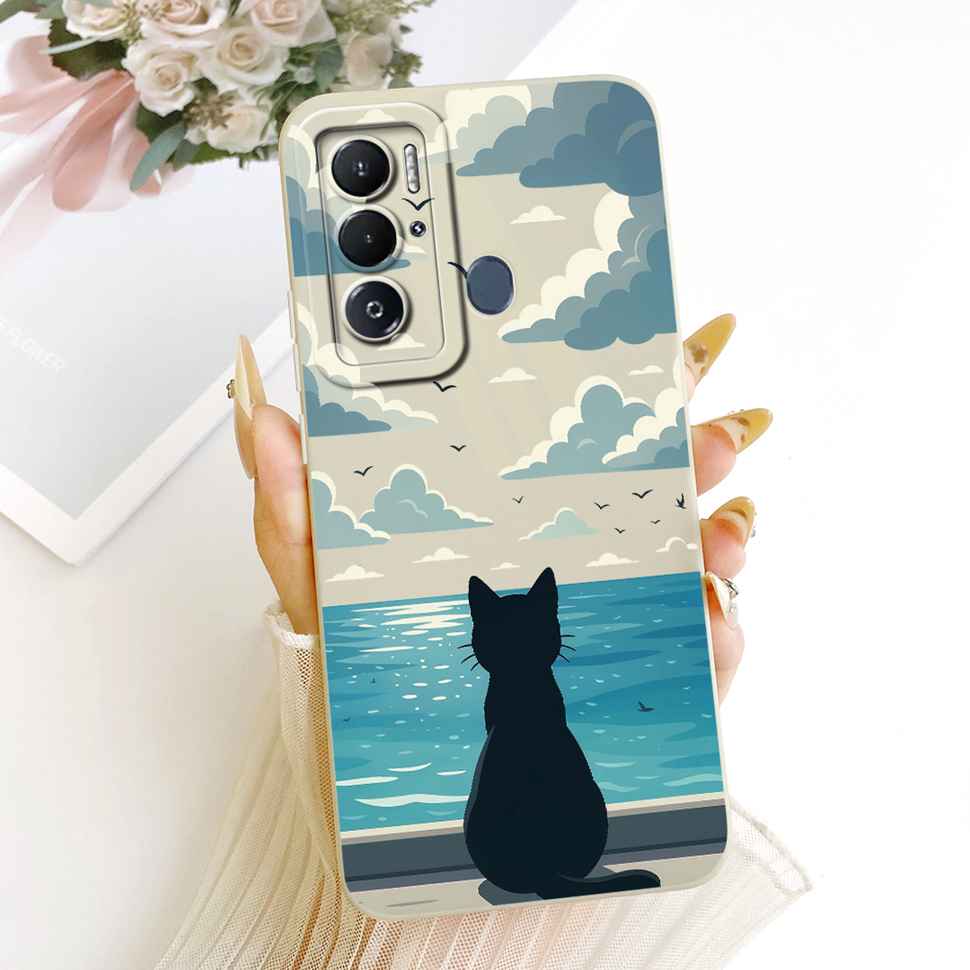 For Tecno Pova Neo Case LE6 LE6h Silicone Luxury Cute Love Rabbit Funny Back Cover For Tecno PovaNeo Phone Case Bumper