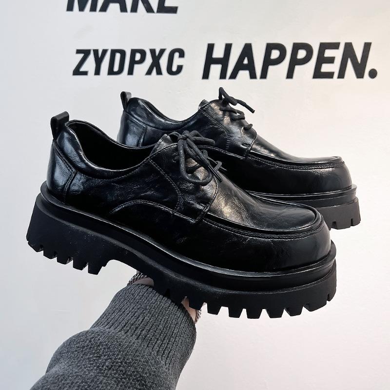 2024 Business Leather Shoes Men's Spring Hand Grab Dress Casual Men's Commuter Derby Shoes 1809-A