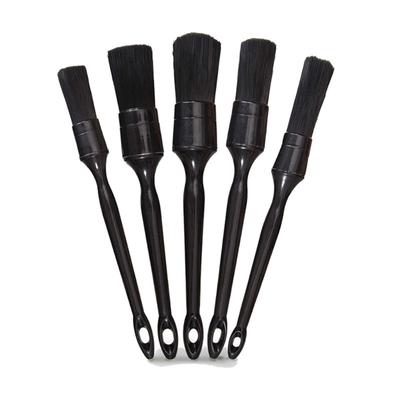 5 Piece Set of High Quality PP Material Detail Brushes Snake Handle Brush for Wheel Interiors and Tight Gaps