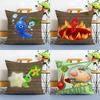 Cartoon Anime P-PIKMINS Kissenbezug Seidig elegant Komfort Sofa Bett Unsichtbarer Reißverschluss Strandkissenbezug