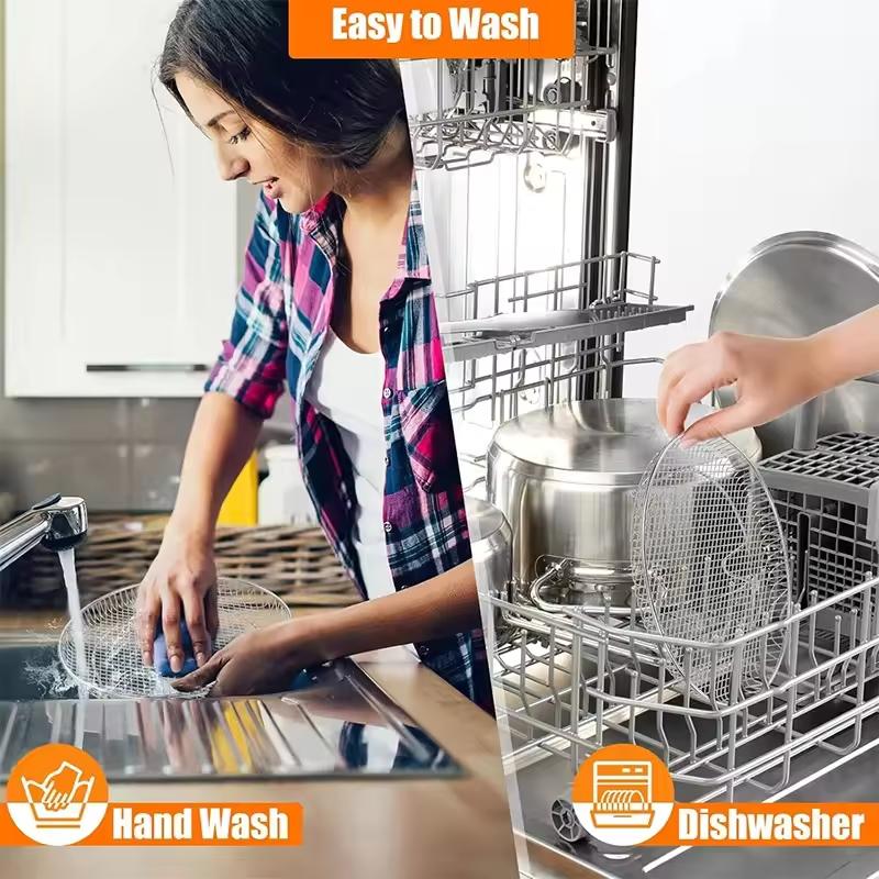 304 Stainless Steel Air Fryer Accessories Barbecue Grill Stackable Oven Grill Steamer Cookware Kitchen Small Tools Cooking Tools