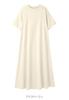 ANGELIEBE Maternity Nursing UV Cotton Soft Short Flared Loose and Size Ice Beige Dress, Protection, Blend, Sweatshirt, Sleeve, Dress, Fit, Pre-
