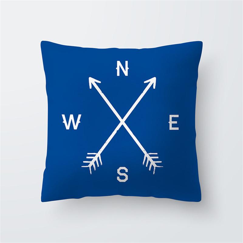 Blue Ocean Starfish Animal Print Pattern Cushion Cover for Home Living Room Sofa Bedroom Decoration Throw Pillow Cover