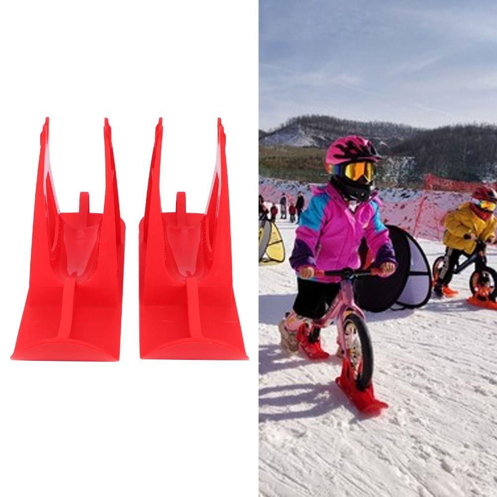 2pcs Easy Snowboard Sledge Orange Balance Bike Snow Ski Set Adjustable Balanced Car Skis Winter Fun
