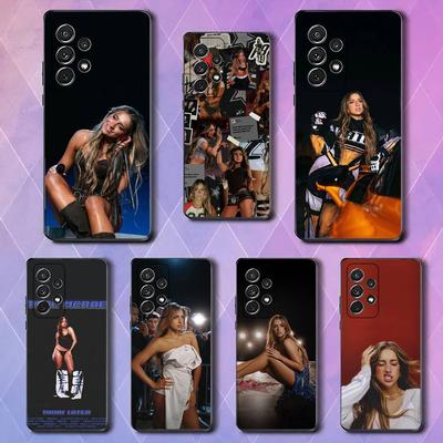 Singer T-Tate McRae Luxury Black Phone Case For Samsung Galaxy S23 S24 S25 Ultra S22 Plus S21