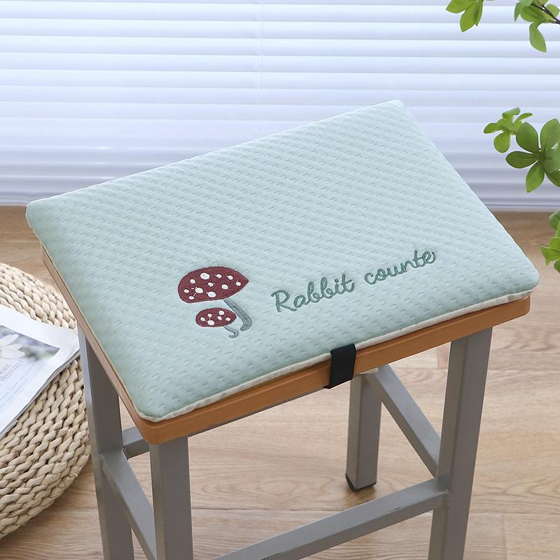 Summer Cushion Student Memory Foam Chair Cushion Classroom Square Stool Seat Cushion High School Chair Stool Can Be Detached and Washed Simple