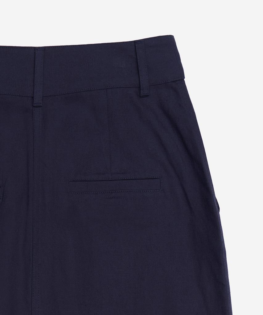 Pildeoseu Women'S Feminine Button Wrap Long Skirt Navy