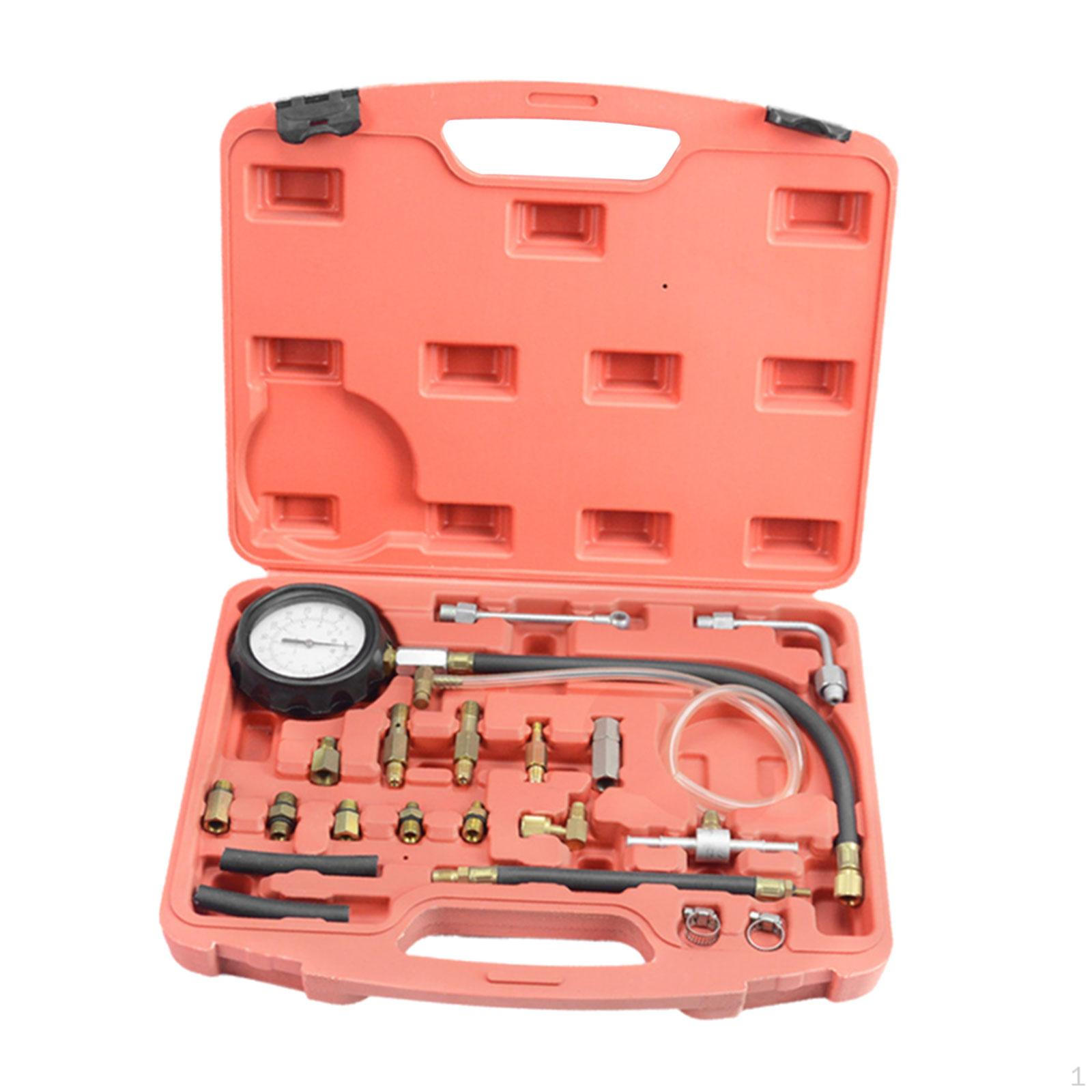 

Набір для вимірювання тиску палива. Інструменти для діагностики з ящиком для зберігання. Портативний автомобіль