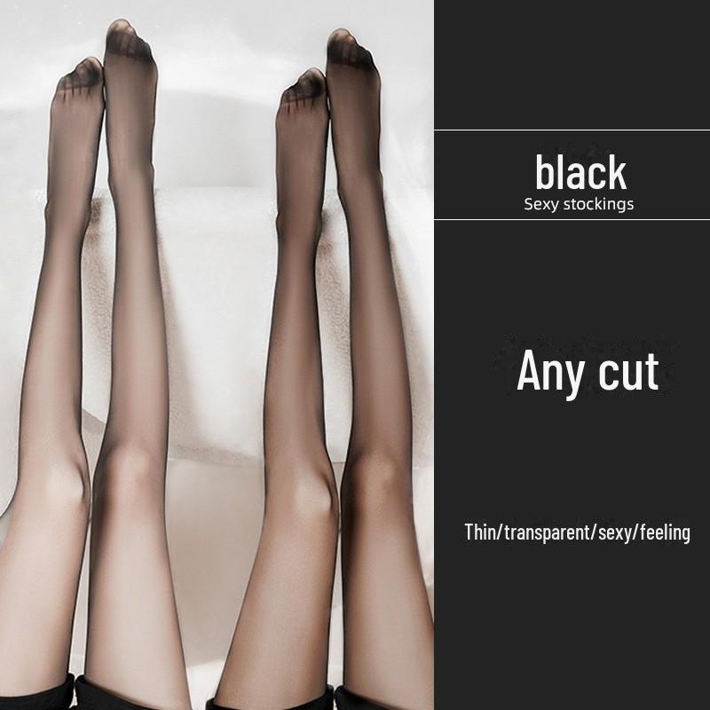 2024 Spring/Summer Breathable Ultra-Thin Black Silk Women's Pantyhose