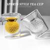 Golf Rugby Wine Glass Double-Wall Insulated Whiskey Tumbler for Spirits Iced Coffee Lead-Free Novelty Sports Gift for Golf Lovers