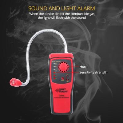 Gas Analyzer Combustible Gas Detector Port Flammable Natural Gas Leak Location Determine Meter Tester Sound Light Alarm AS8800L
