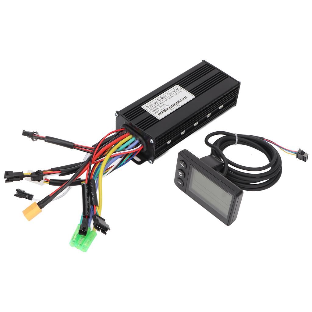 Controlador de Onda Senoidal DC 24V 36V 48V 30A Kit Controlador de Motor de Bicicleta Elétrica com Visor LCD S866 para