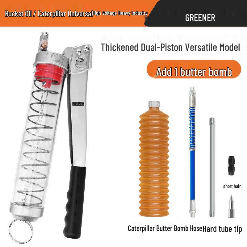 Green Forest High Pressure Excavator Grease Gun - Double Pressure Rod