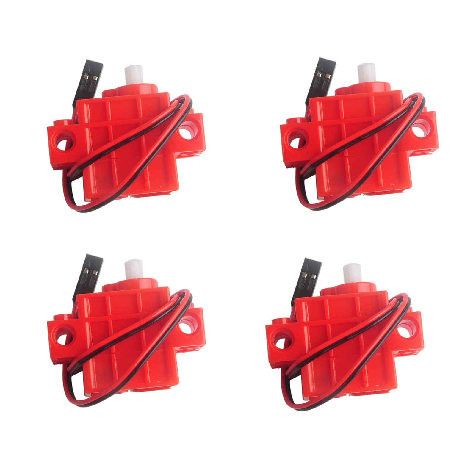 

4 Geekservo Red Motor Programmable Red Motors with 360 Degree Rotation (Compatible Microbit Lego)