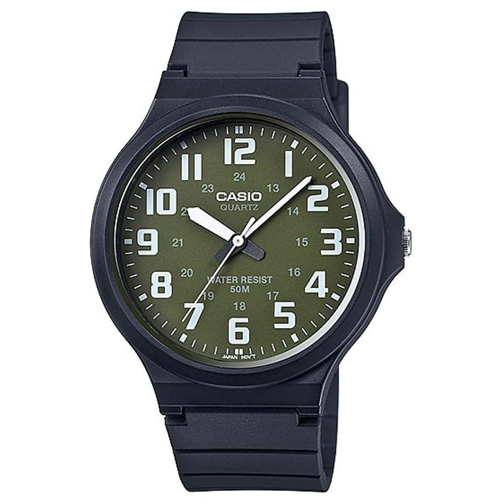 Casio Quartz Unisex Watch MW-240-3BV Green White Analog Design