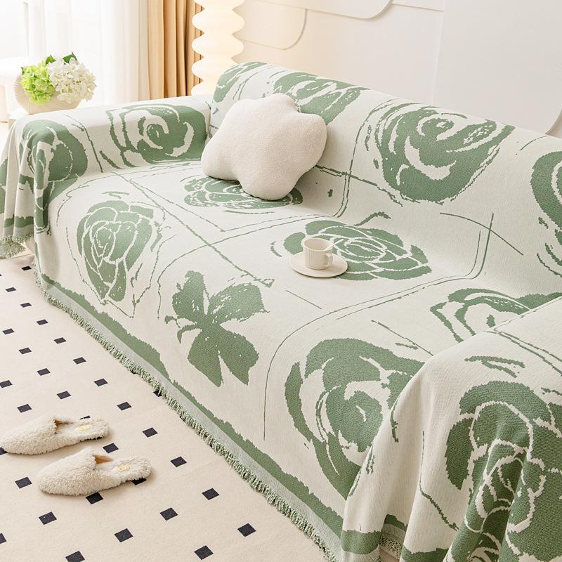 Chenille Sofa Cover Cloth Ins Wind Dustproof Household Minimalist Modern Sofa Towel Anti-Scratching Sofa Cover Cushion
