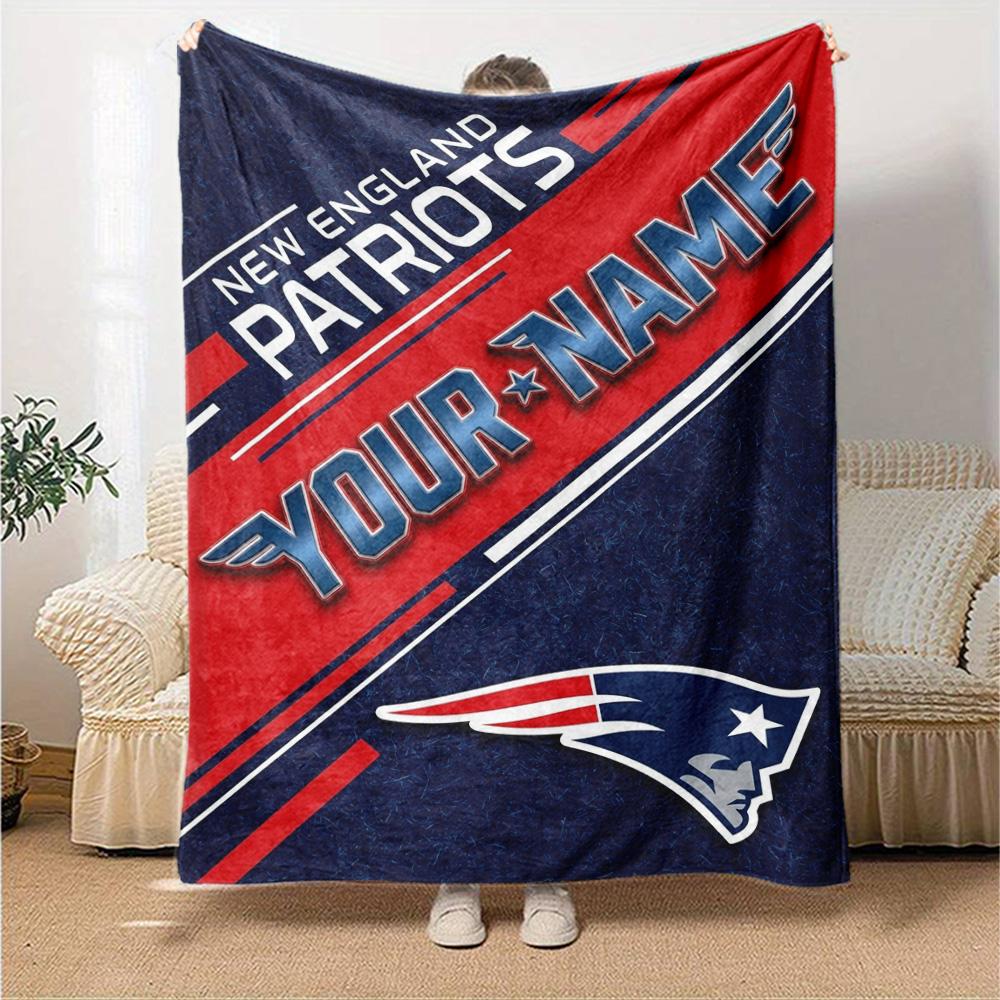 Name Individuell New England Patriots Druck Flanelldecke Hohe Qualität Warm Bequem Decke für Alle Jahreszeiten Perfekt für Geschenke Heimdekoration