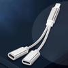 Audio Cable Charging 2 In 1 For Iphone14 13 12 11 Pro Max X 8 Accesorios Charging Cable Headphone Audio Aux Adapter Charger