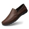 Echt Leer Heren Schoenen Casual Luxe Merk Formele Heren Loafers Mocassins Italiaans Ademend Slip-On Mannen Bootschoenen Grote Maten